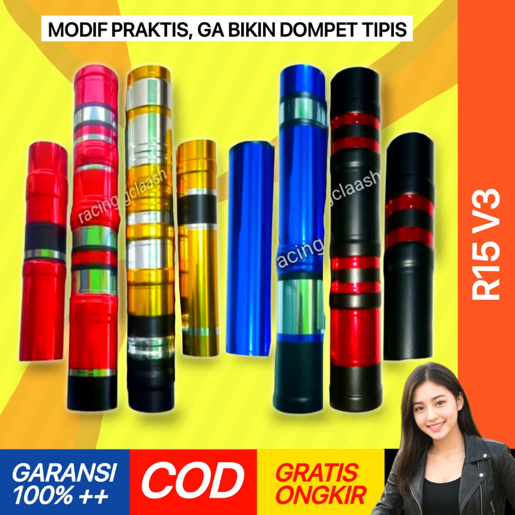 Shopizen Cover Shock Sok Skok Depan R15 V3 R15V3 Depan Atas Bawah M2