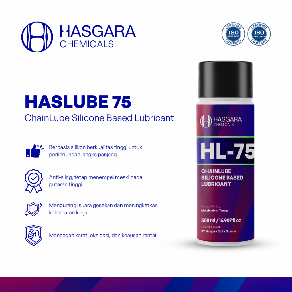 HASLUBE 75 - Chain Lube   Silicone Based 500 ml