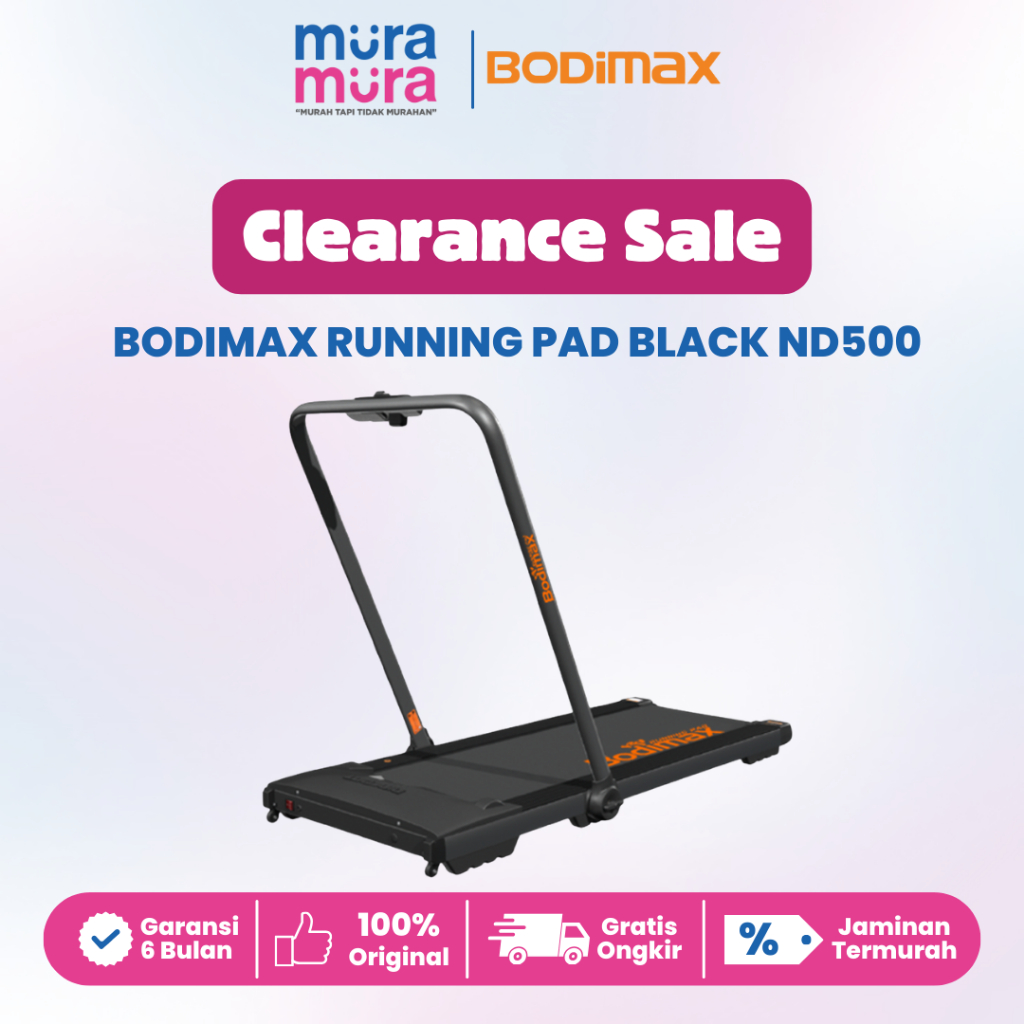 Clearance Sale Bodimax Running Pad Black ND500 Treadmill Running Pad Dual