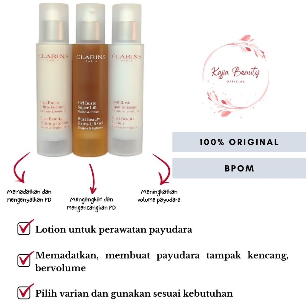 Clarins Bust Beauty Lotion / Clarins Bust Beauty Extra Lift Gel / Clarins Bust Beauty Firming Lotion