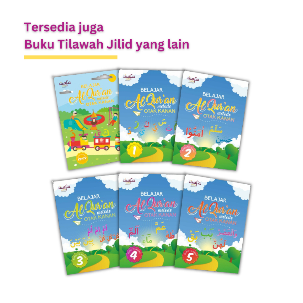 Buku Tilawah Wafa | Belajar Al-quran Metode Otak Kanan | Buku Belajar Mengaji Anak