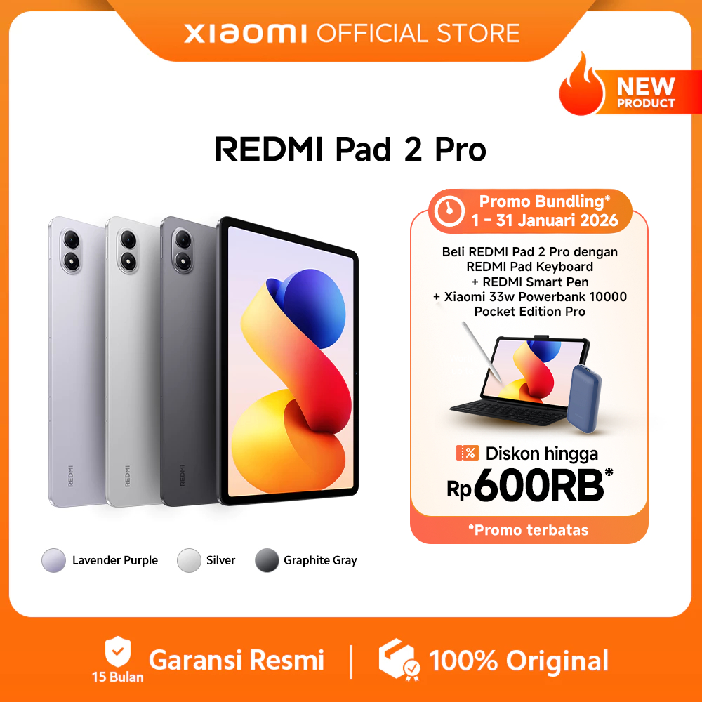 Redmi Pad 2 Pro | 12.1" 2.5K crystal-clear display | Massive 12000mAh (typ) battery | Snapdragon 7s 