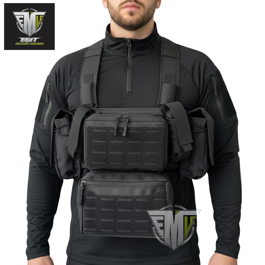 CHEST RIG TAKTIS KRAKEN TAS DADA MINI CHESTRIG MODULAR HIJAU TAS DADA TACTICAL ROMPI BODYVEST