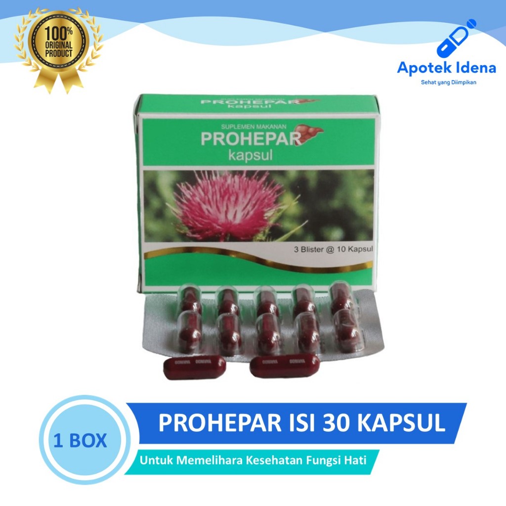PROHEPAR Kapsul Isi 30 Kapsul (PERBOX) - suplemen untuk kesehatan hati (liver)