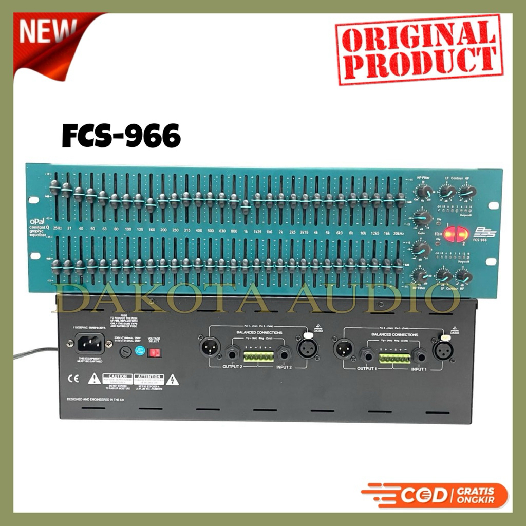 Equalizer BSS Opal FCS 966 Eq BSS Opal FCS 966-Equalizer Kualitas Bagus Murah (Bisa COD)