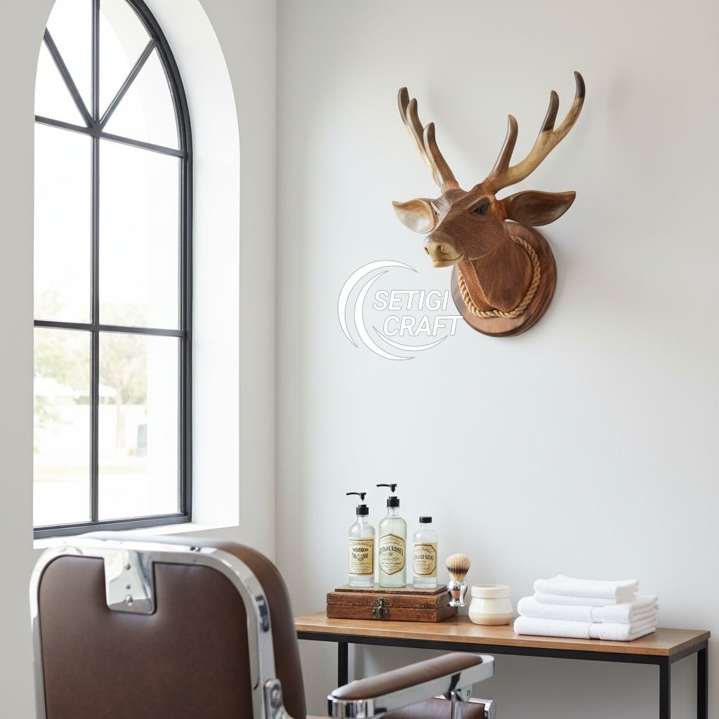 Hiasan Dinding Patung Kepala Rusa Super Size M