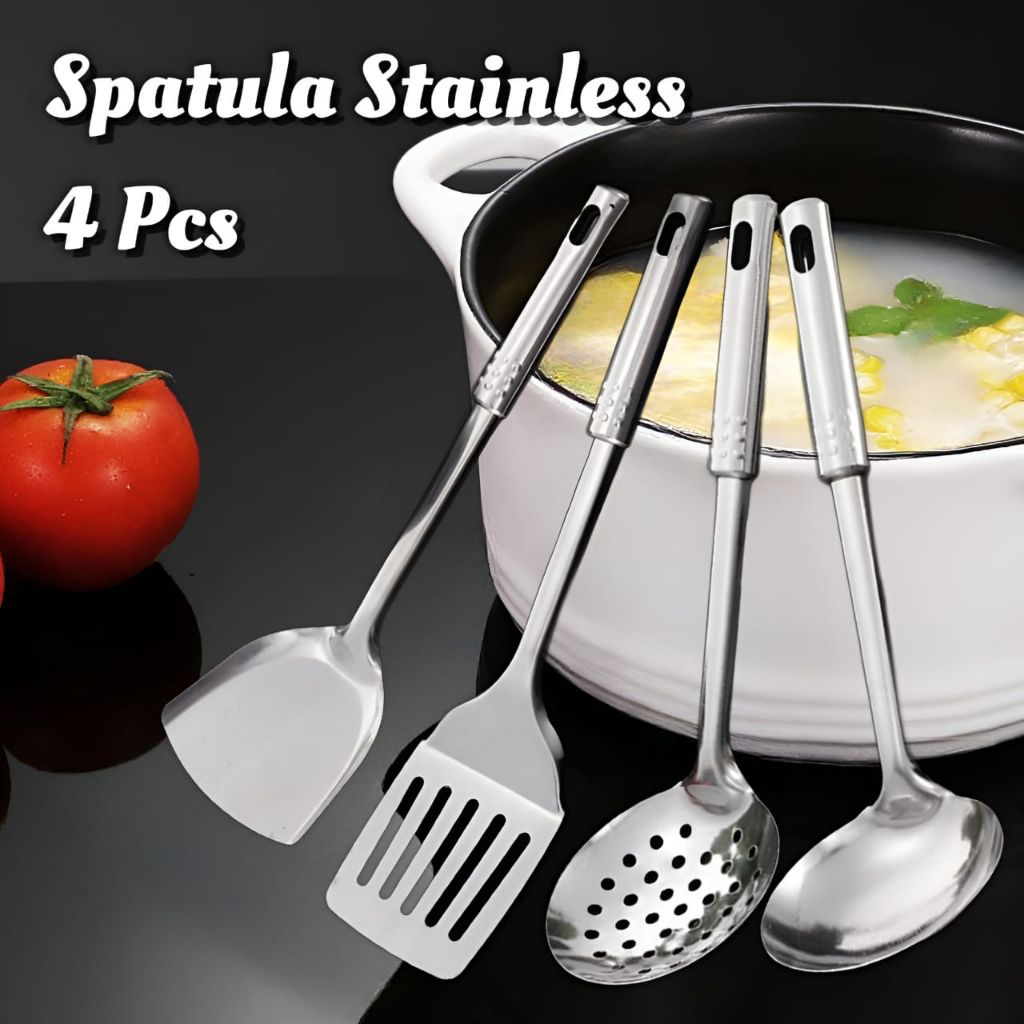 Spatula Sutil Stainless Steel Set isi 4PCS / Spatula Set Stainless Steel Finished 4PCS / Sutil Set S