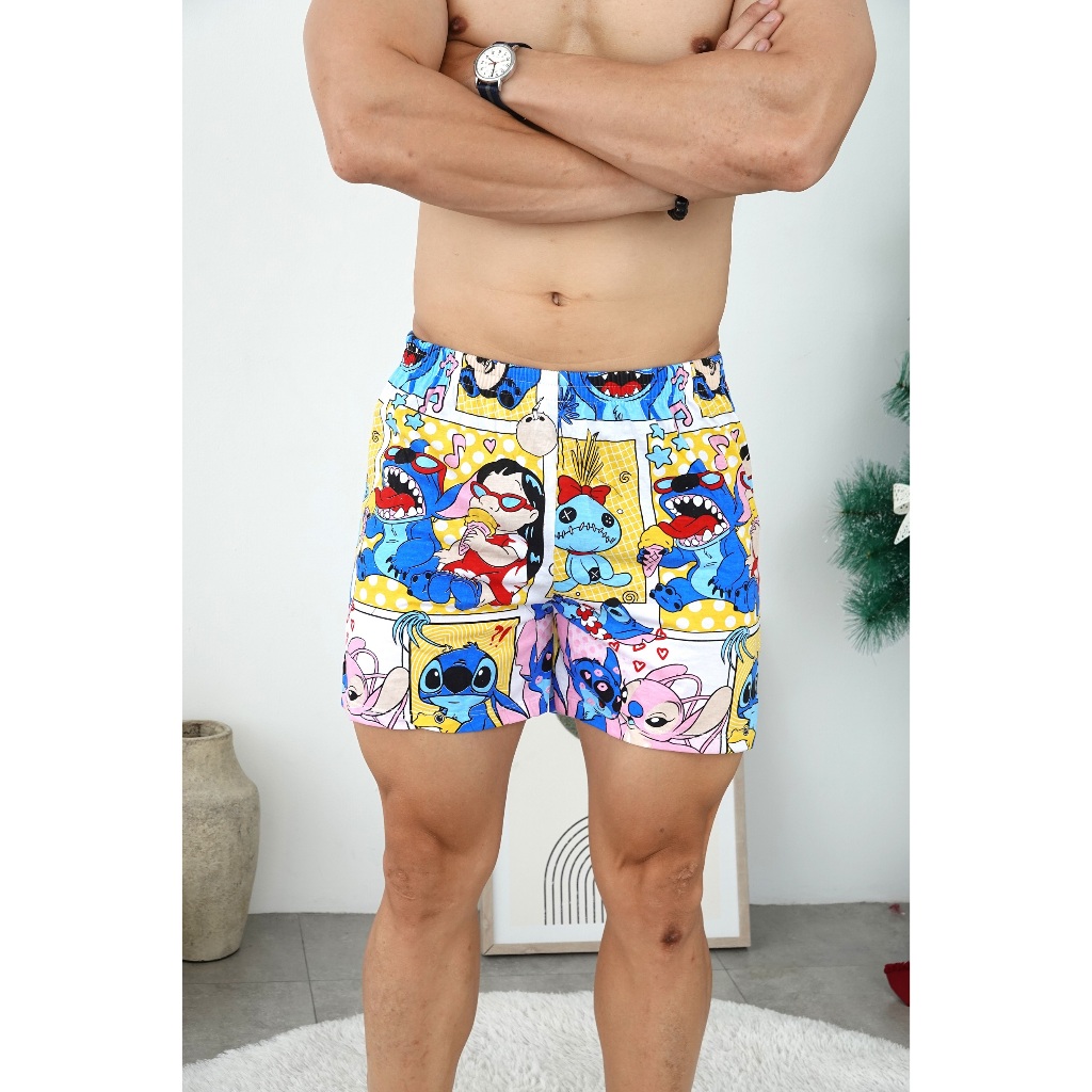 KUBOY Boxer Gambar | Boxer Pria | Boxer Pria Dewasa | Kolor Pria | Short Pants | Celana Boxer Bahan 