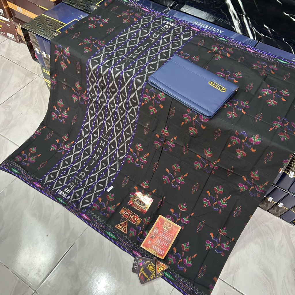 Sarung manila kembang MST kembag lamiri asli s90 ful sutra basah original manila