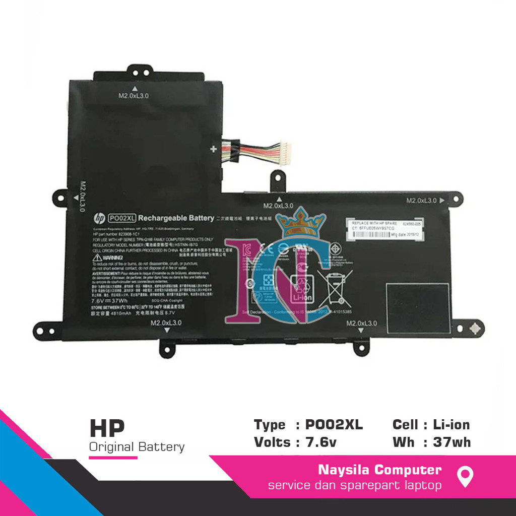 Baterai Battery Hp Stream 11 Pro G4 Stream 11-Y 11-R 11-AH 11-AK HSTNN-1B7G PO02XL