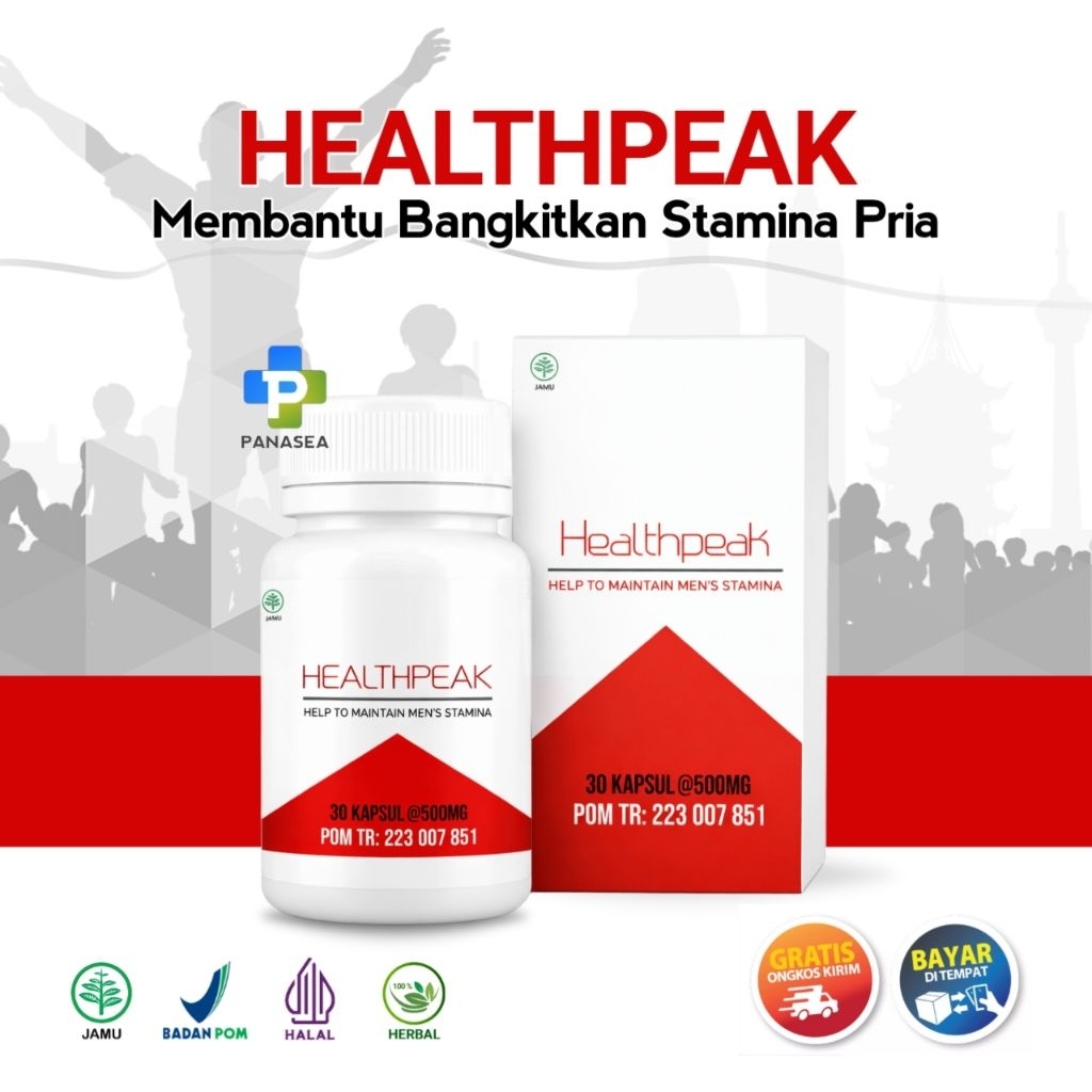 Healthpeak Herbal – Suplemen Membangkitkan Stamina & Vitalitas Pria | isi 30 Kapsul BPOM