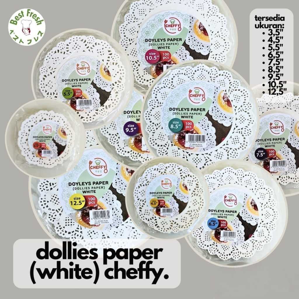 Kertas Doilies Renda Putih Tahan Minyak, Alas Kue Higienis