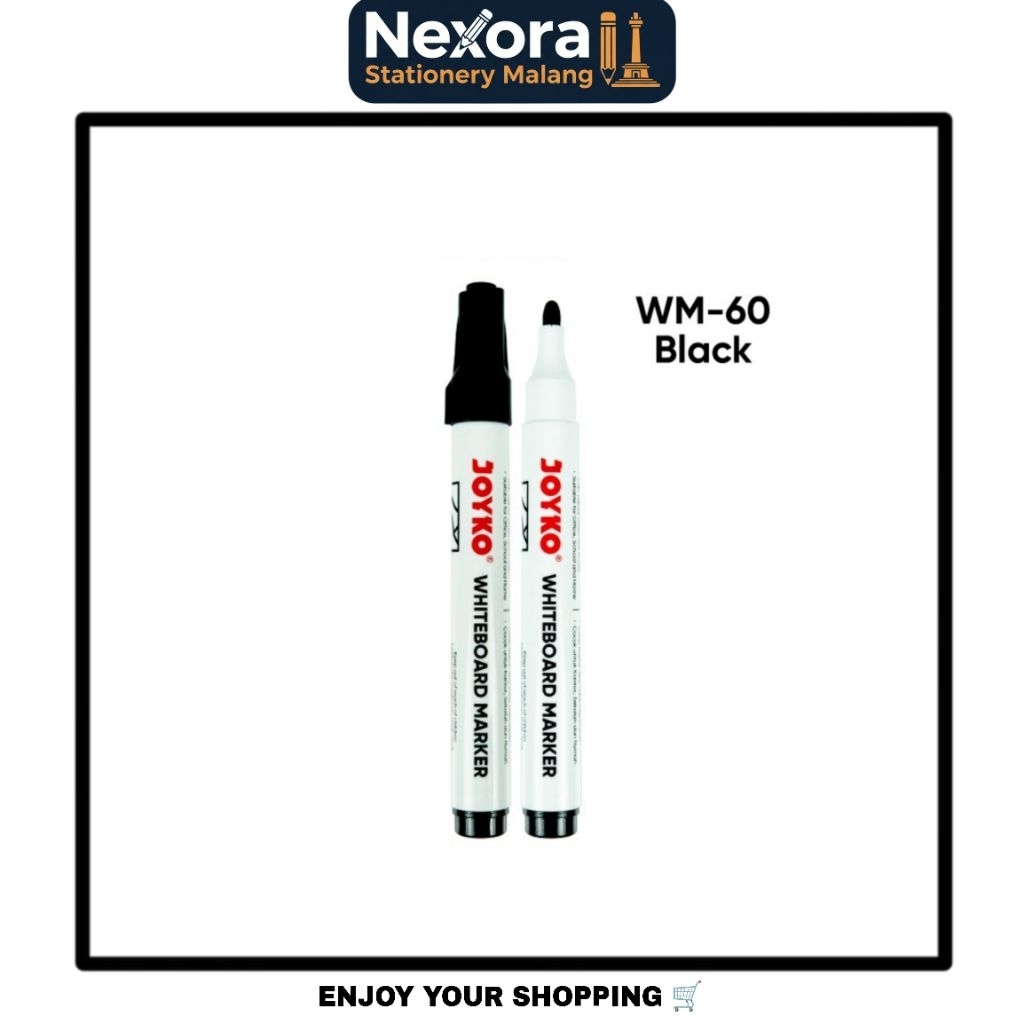Spidol Whiteboard Joyko Hitam biru merah wm-60 | Bundling 1 Pack 3 Pack 5 Pack 10 Pack | Tinta Pekat