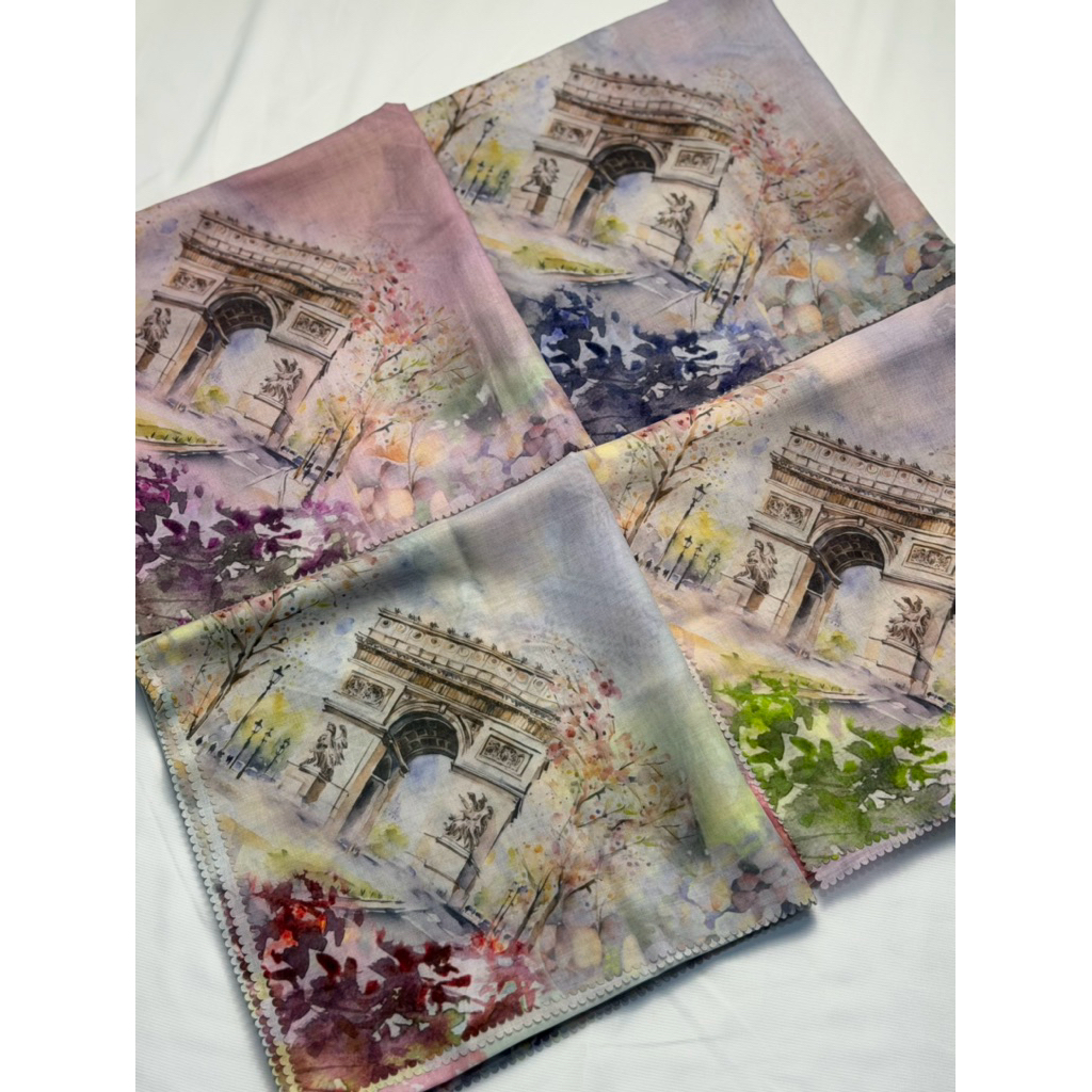 Liora Hijab - Motif Paris Hijab Segi Empat Murah Premium (Bahan Voal Dior)