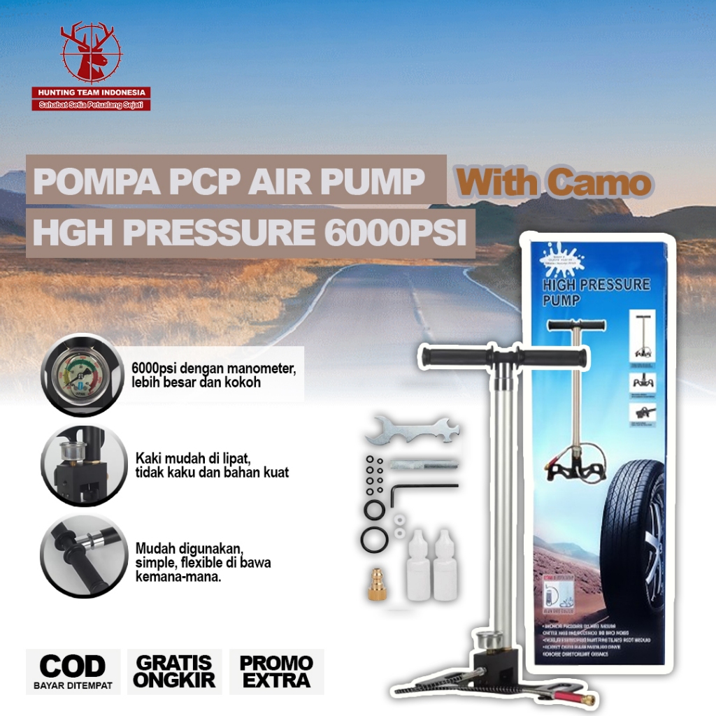 POMPA [Bonus Singlsoot/Ketapel Y] PCP FSL BENJAMIN PATEN POLOS MANOMETER BESAR POMPA PCP 6000 PSI