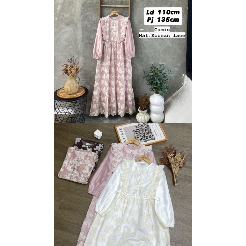Rasha Fashion ~ Abel Dress | Dress Panjang | Dress Wanita | Dress Lebaran | Premium High Viu