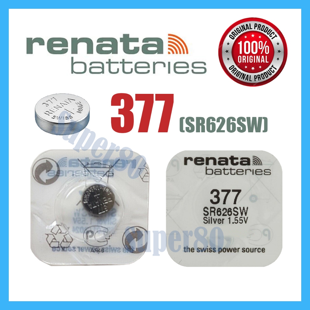 Baterai Renata Ori 377 SR626SW Batre Jam Battery Asli Original SR626 SW SR 626