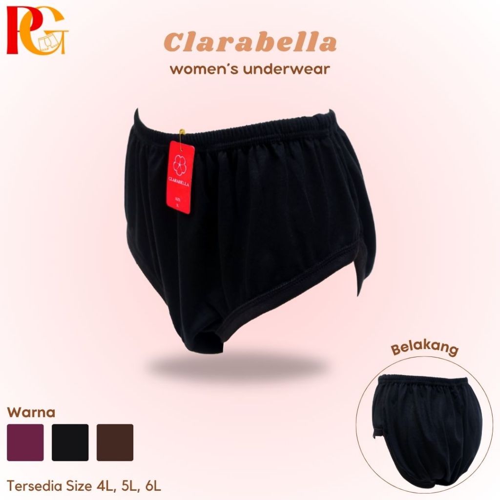 3, 6 Pcs CLARABELLA JUMBO Celana Dalam Segitiga CD Brief Wanita, Cewek, Perempuan Dewasa Nyaman LV