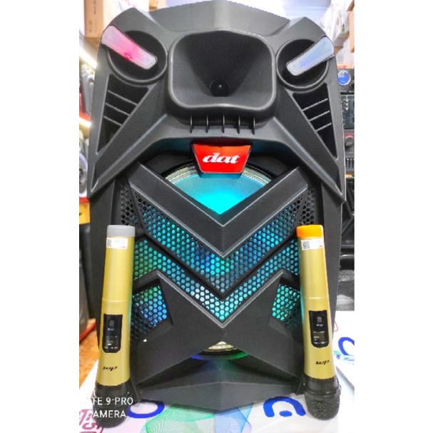 SPEAKER PORTABLE AMPLIMEETING BLUETOOTH DAT1207 12in BONUS 2 MIC WIRELESS SUPER BASS