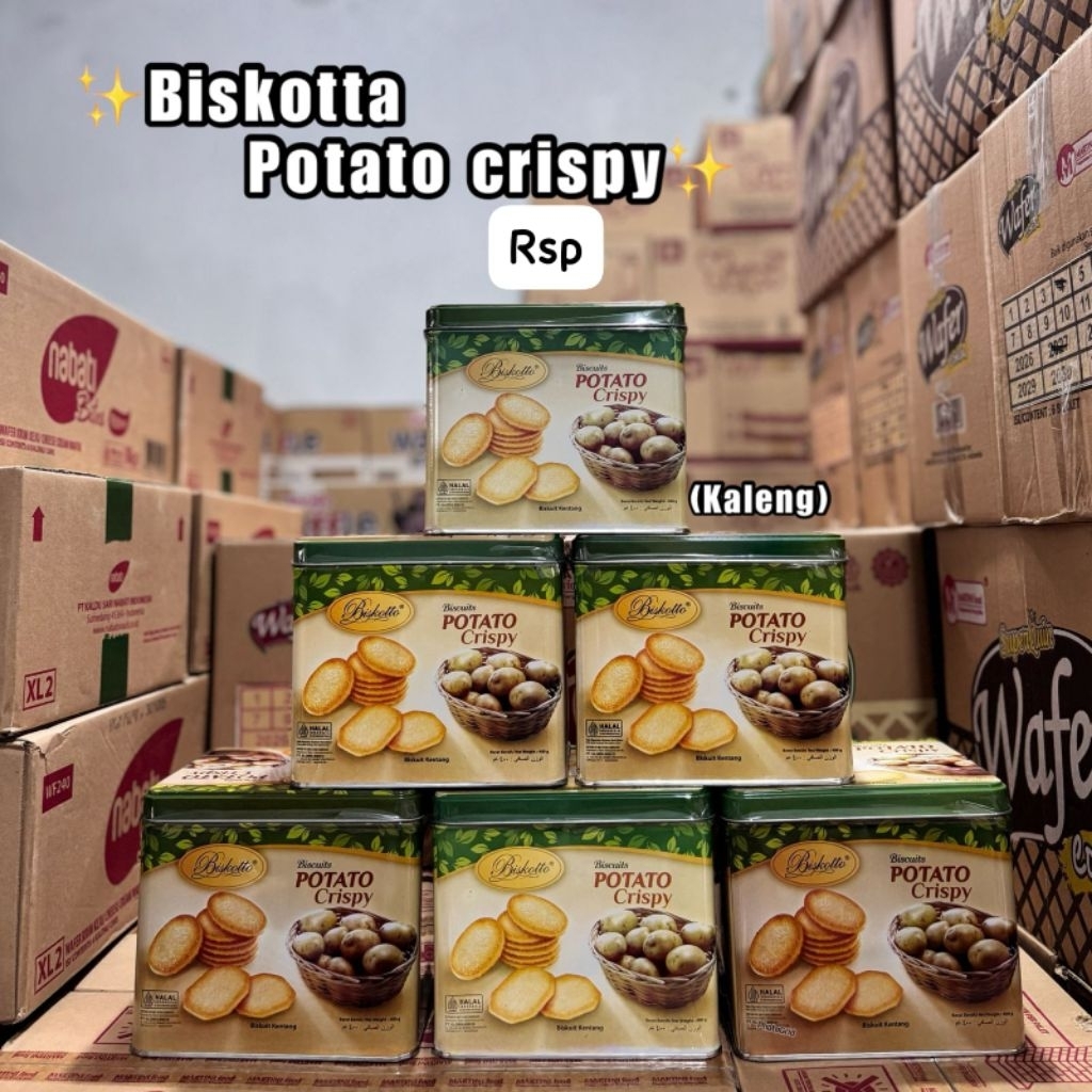 BISKOTTO POTATO CRISPY KALENG
