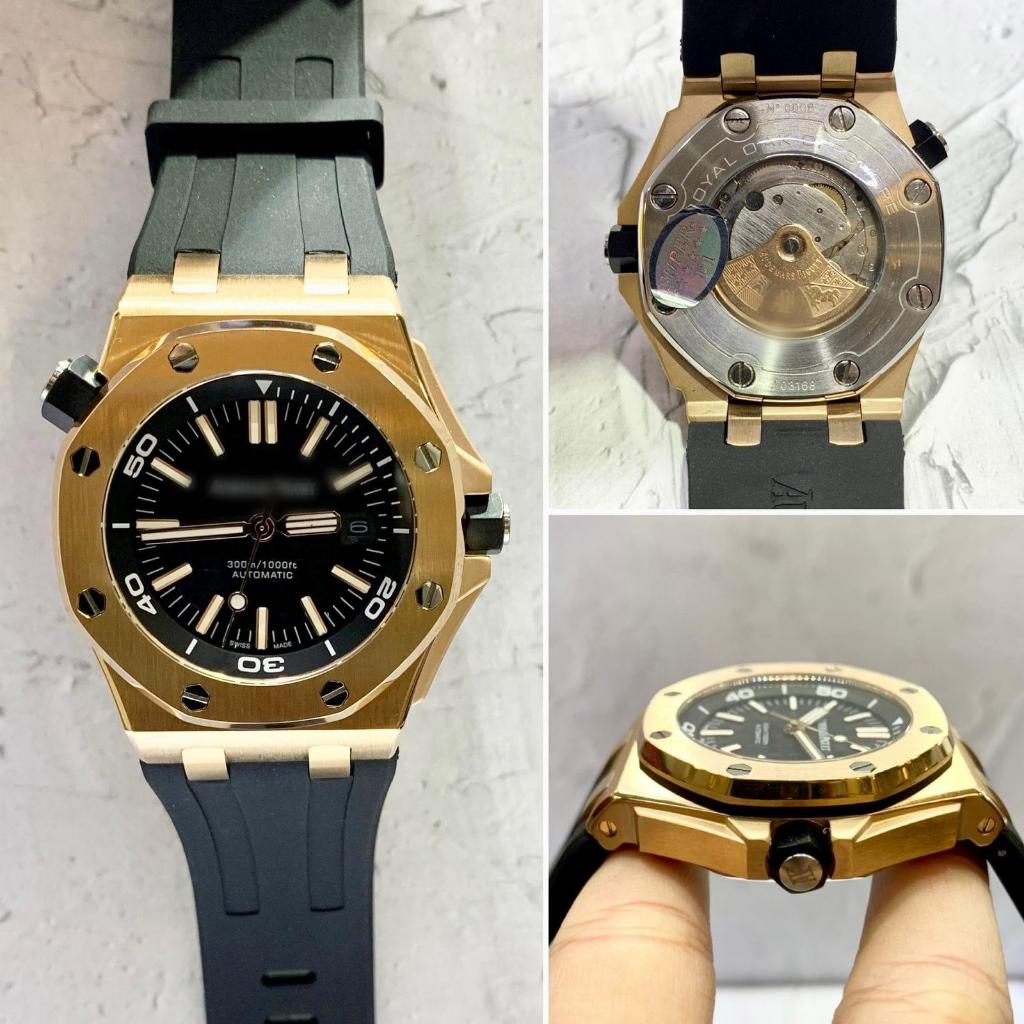 DK34 Jam Tangan Aude Pigu AP DIVER GOLD Japan Quartz