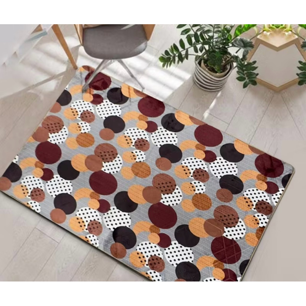 Karpet Busa Malaysia Full Minimalis & Kembang Design /Karpet Lantai Premium / Karpet Busa Tebal