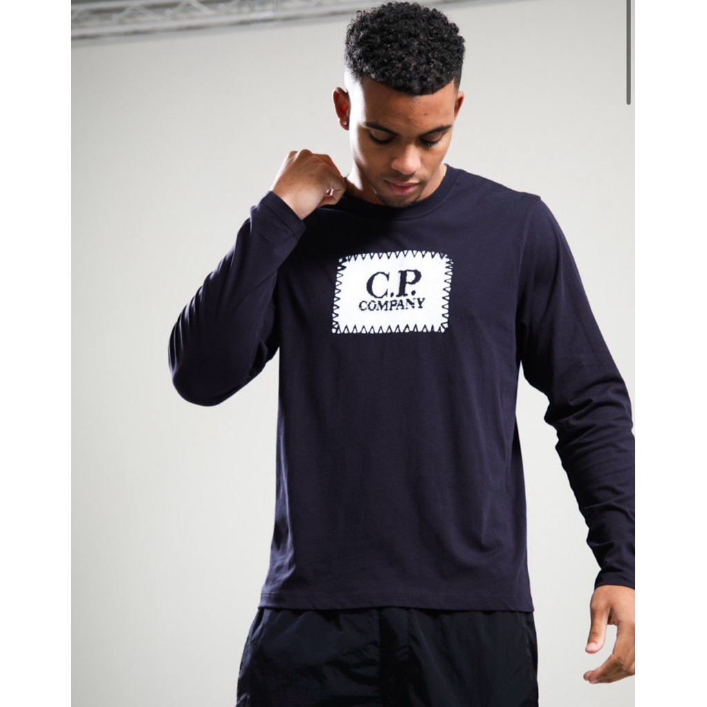 C.P. Company 30/1 Jersey Long Sleeve T-Shirt Total Eclipse