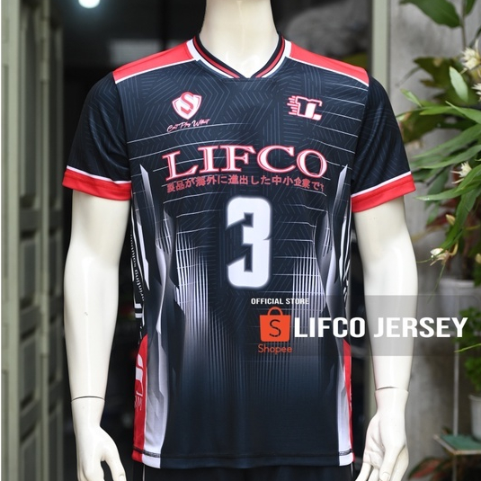 Jersey Voli Lifco Original Custom Promo Bulan Harlah Lifco (Hitam) Volley Ball Jersey