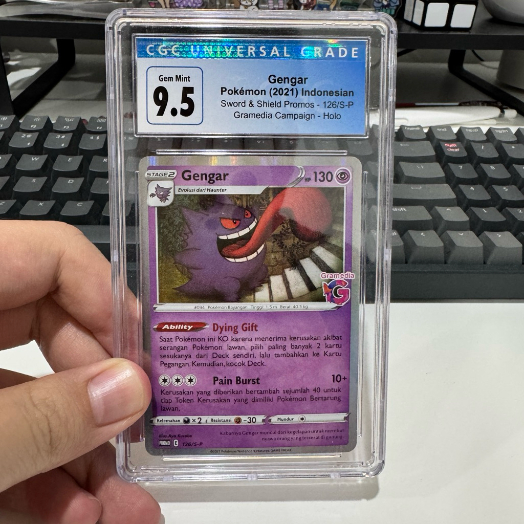 Pokemon TCG Gengar Pokemon (2021) Indonesia Gramedia Campaign Holo CGC 9.5