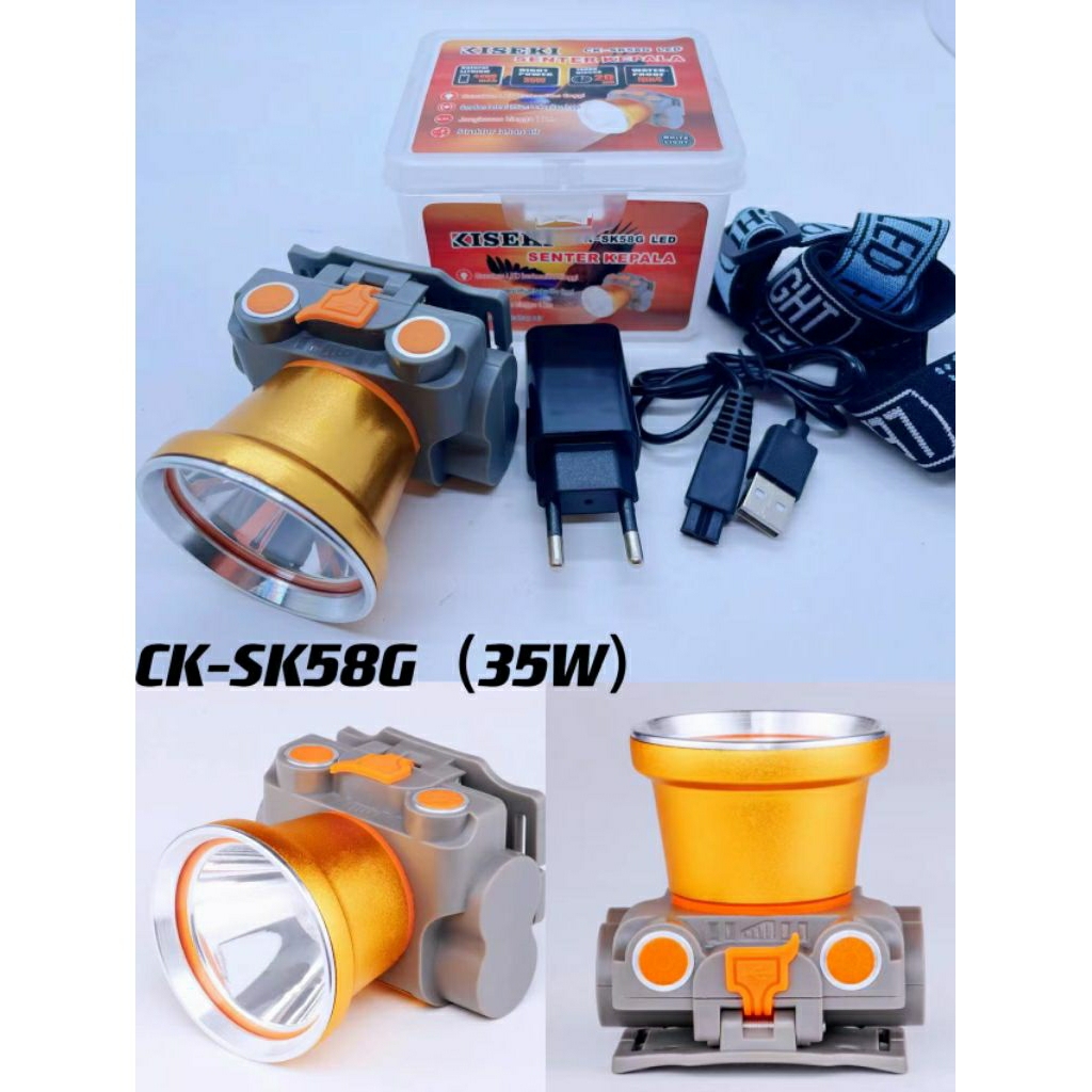 Senter Kepala Kiseki CK sk - 58G 35watt body kepala alluminium