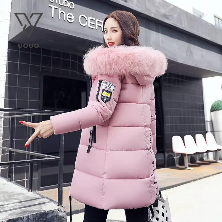 UOUO Jaket winter wanita tebal modis musim dingin wanita korean style hangat