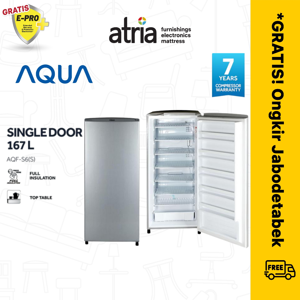 AQUA Elektronik Freezer 6 Rak 167 Liter AQF-S6