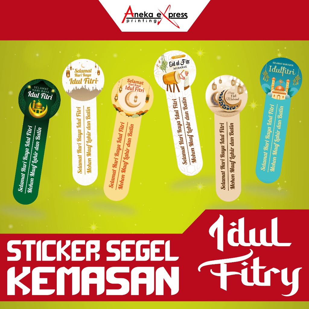Stiker Segel Lebaran Idul Fitri | Stiker Segel Lebaran | Sticker Segel Idul Fitri | Sticker Toples |