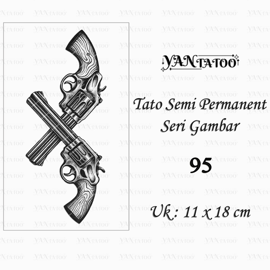 YanTatoo - Stiker Tato Semi Permanen Tahan Lama Seri Gambar 95