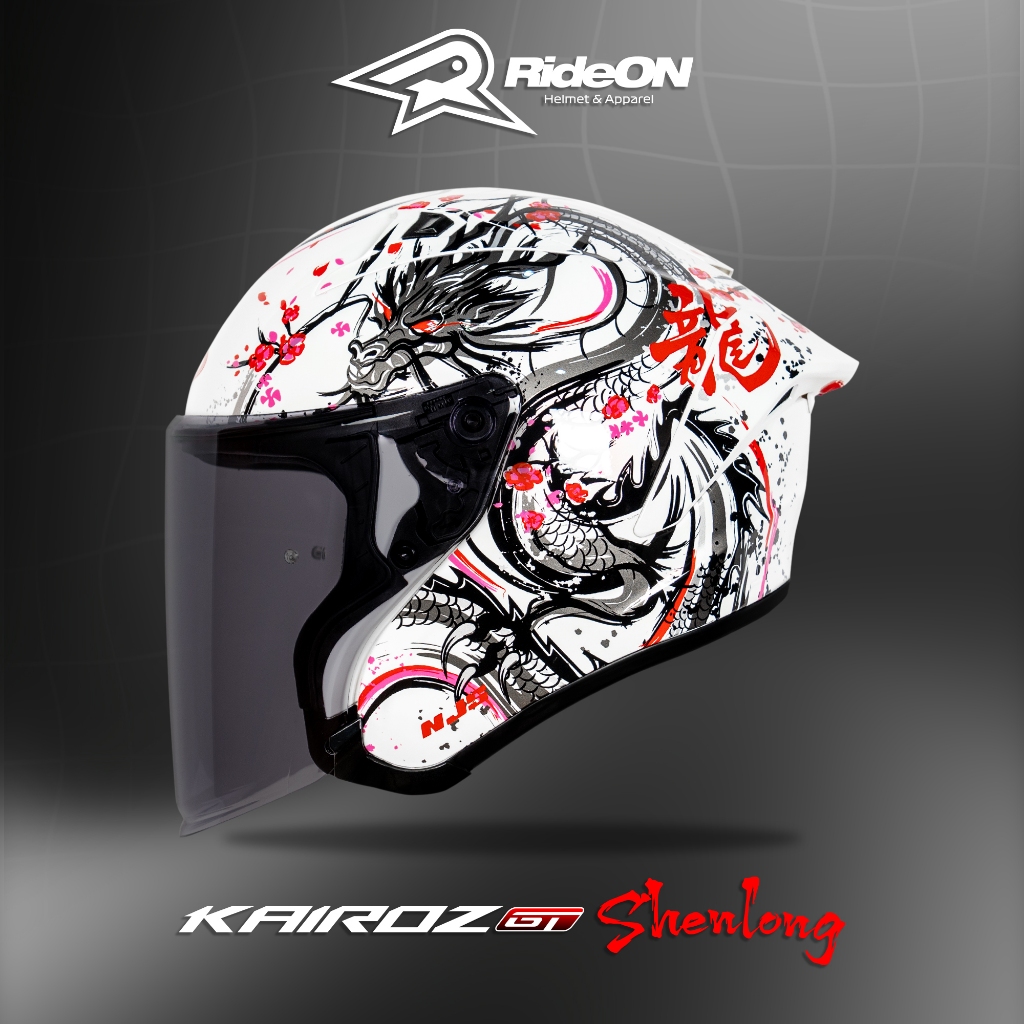 NJS Kairoz GT Shenlong - Helm Half Face | NEW | Shenlong | NJS Shenlong | NJS Halfface | NJS Motif |