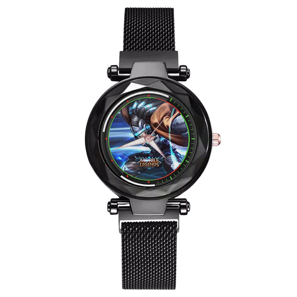 Jam Tangan Wanita Tema MOBILE LEGENDS ML ALPHA + Box & Baterai