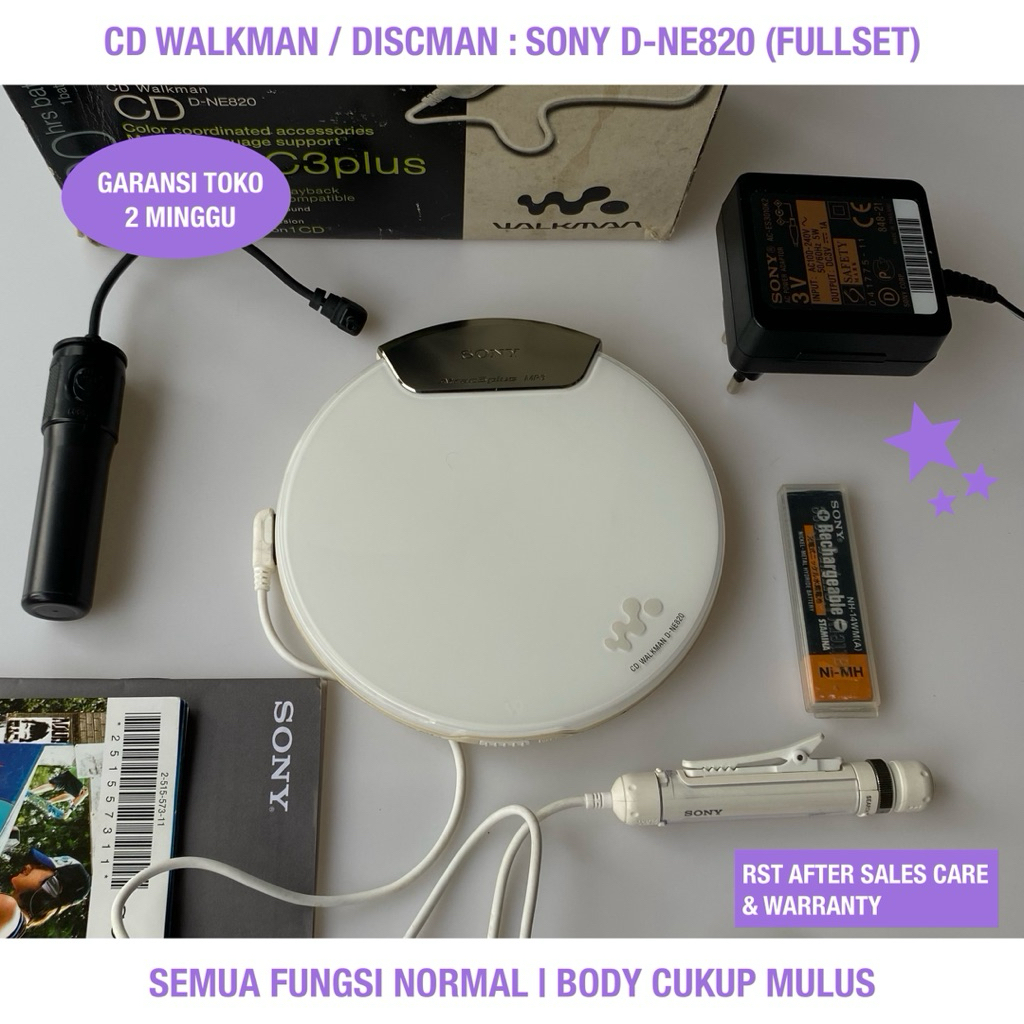 Vintage CD Walkman / Discman: Sony D-NE820 (FULLSET) |  Portable CD Player Sony