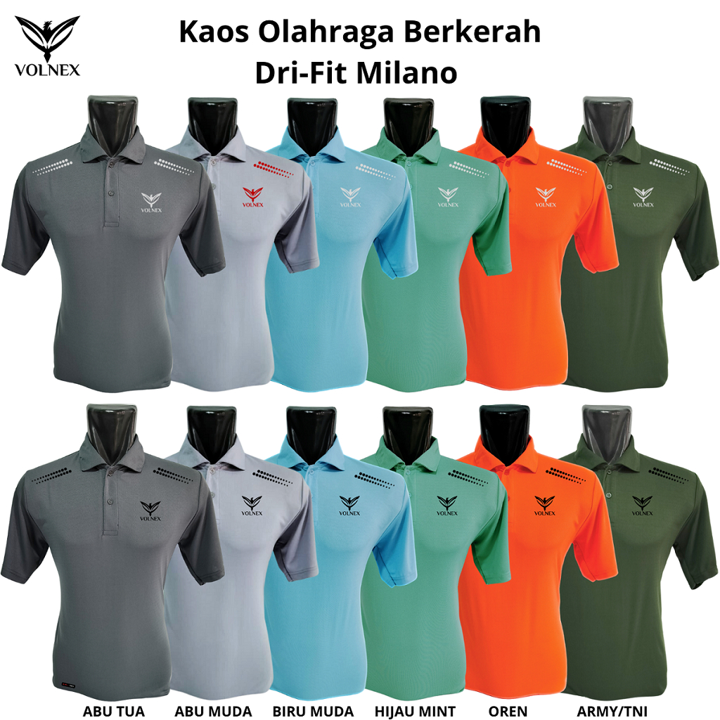 VOLNEX Koas Sport Dri-Fit Pria Jumbo Sablon Logo DTF VL10