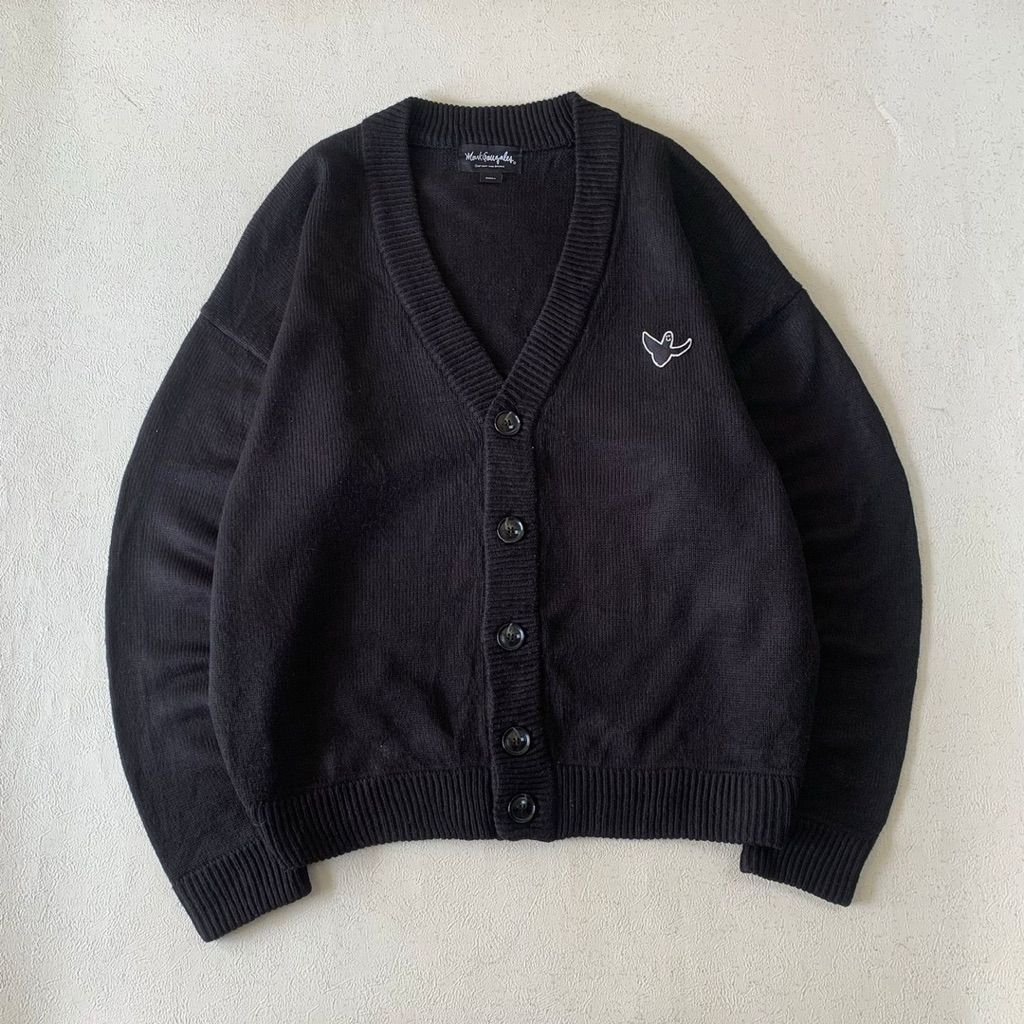 Mark Gonzales Small Logo Black Cardigan