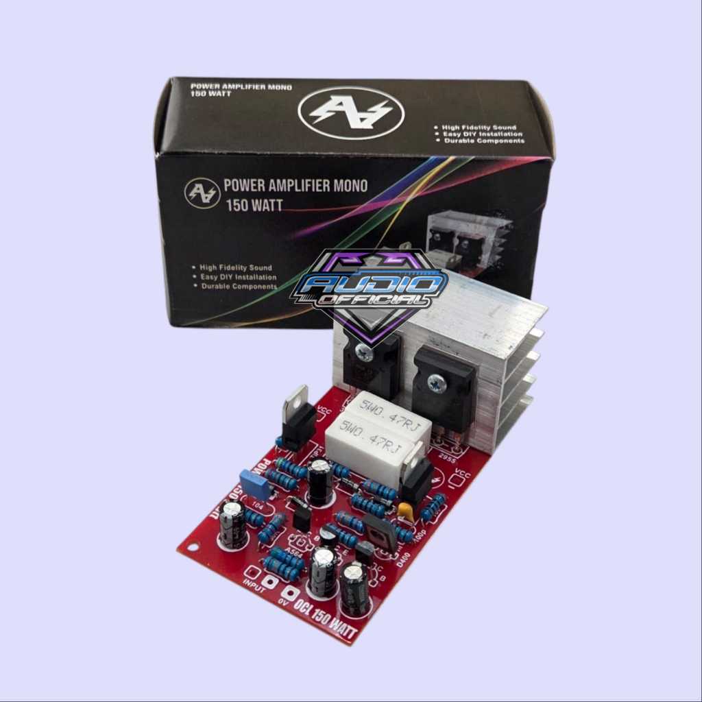 Power Aktif OCL 150Watt Mono + Heatsink Tansistor TIP 2955/3055