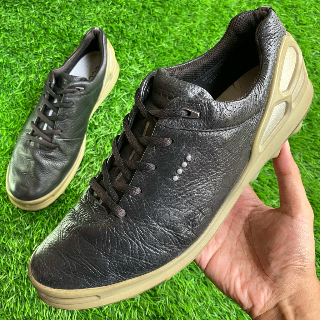 ECCO Classic Hybrid Black Leather Golf Shoes size 41