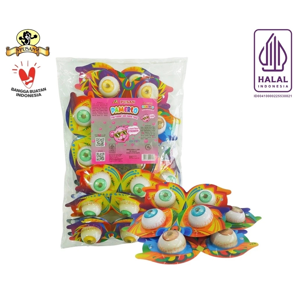 PUSAN PAMERLO Marshmallow Mata Isi 20pcs Manis Lembut Tekstur Lembut