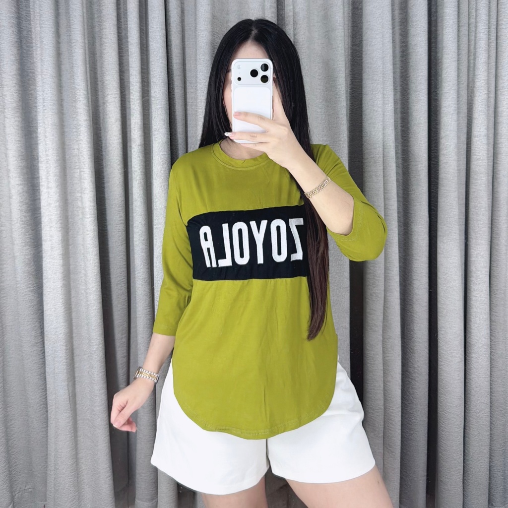 Zoyola Blouse Atasan Wanita Terbaru Lengan 7/8 Bawah Oval