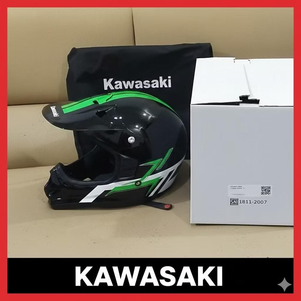 helm trail klx original kawasaki