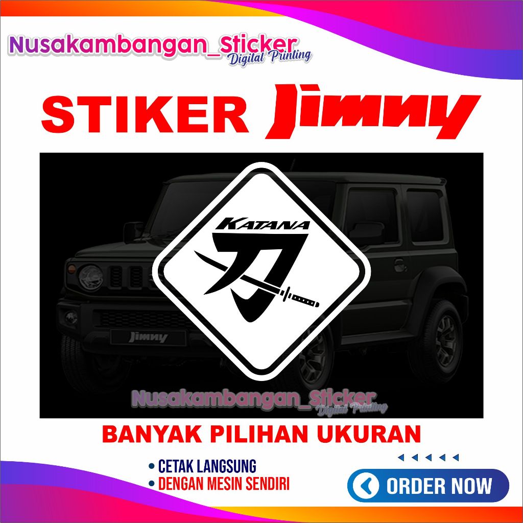 STIKER LOGO KATANA SUZUKI KATANA STIKER MOBIL STIKER KACA MOBIL PEDANG KATANA
