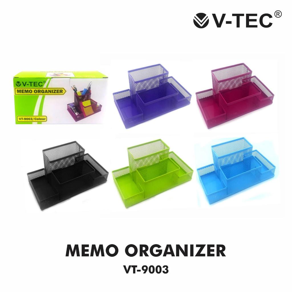 V-Tec Desk Set VT 9003 Black / Warna / Rak Tempat Alat Tulis Bolpen Pensil