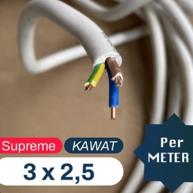 KABEL LISTRIK SUPREME NYM 3 x 2.5 mm 3 x 2,5 mm |  per METER