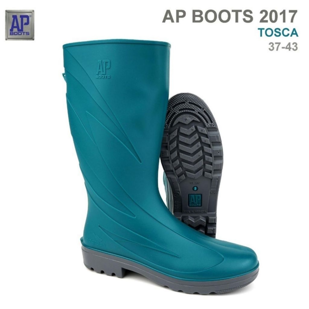 Sepatu Safety Panjang Apd Ap boots 2017 Toska - Ap boots anti Air