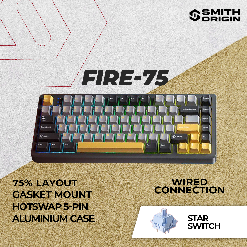 AULA FIRE75 FIRE 75 CNC Aluminum Gasket Mount Hotswap Wired Mechanical Keyboard - EX Review