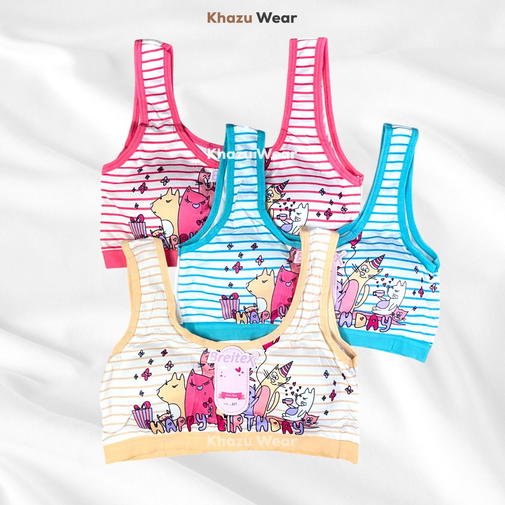 1 PCS MINISET BUSA ANAK PEREMPUAN BAHAN KATUN BREITEX MINISET BUSA ANAK REMAJA UMUR 9-12 TAHUN